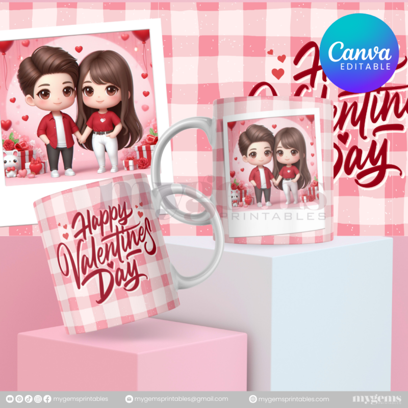 20+ Designs | Valentine Mug Design Template 11oz | Canva PRO Editble - Image 18