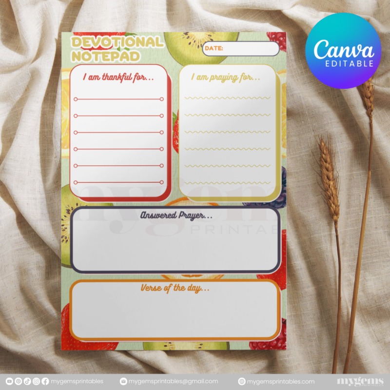 20 Designs | Devotional Notepad Template  | Canva Editable - Image 11