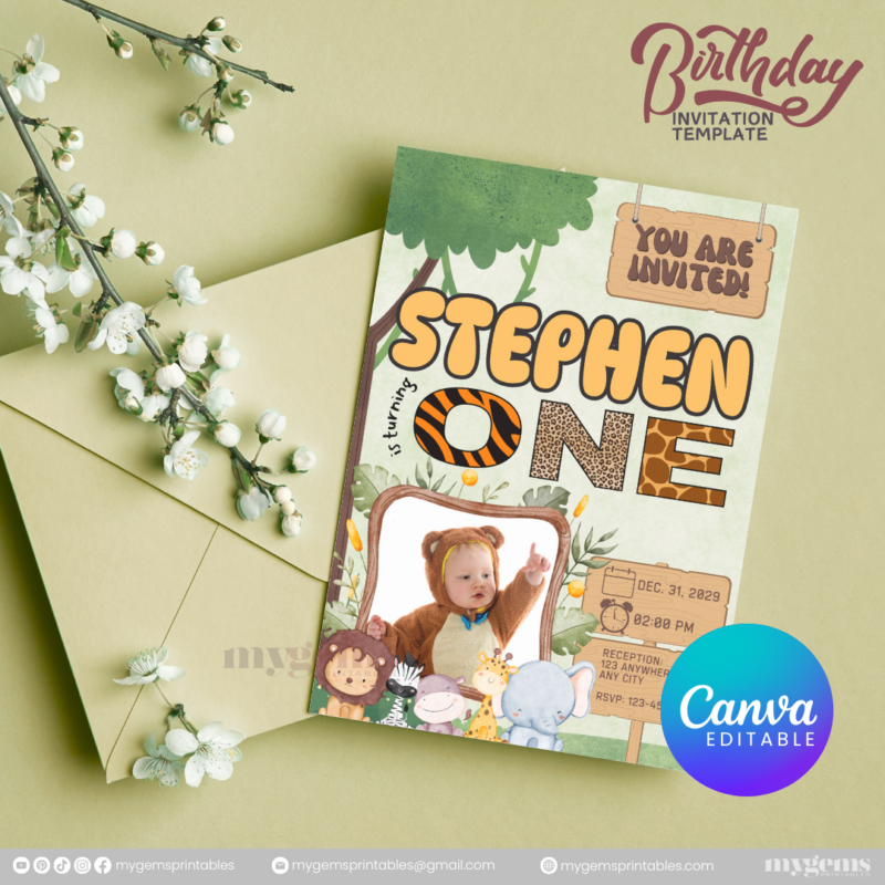 15 Designs | Birthday Invitation Template | Canva PRO Editble - Image 14