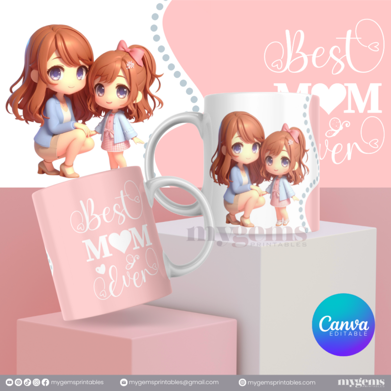 20 Designs | Mother's Day Mug Design Template 11oz | Canva Editable | Ready to Print - Image 18