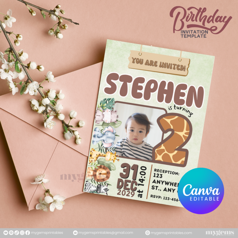 15 Designs | Birthday Invitation Template | Canva PRO Editble - Image 15