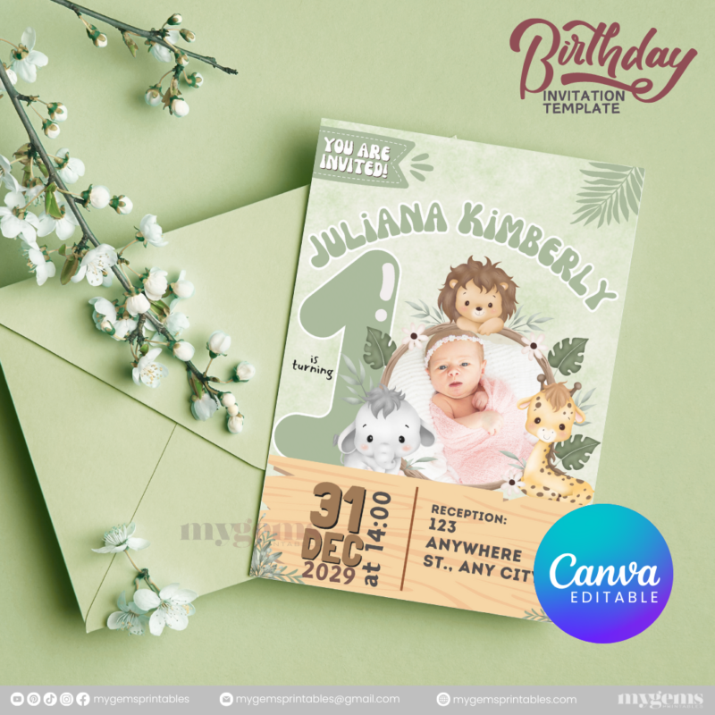 15 Designs | Birthday Invitation Template | Canva PRO Editble - Image 16
