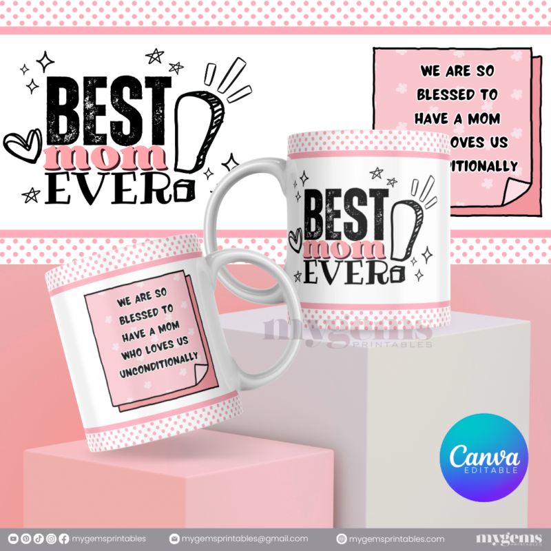 20 Designs | Mother's Day Mug Design Template 11oz | Canva Editable | Ready to Print - Image 20