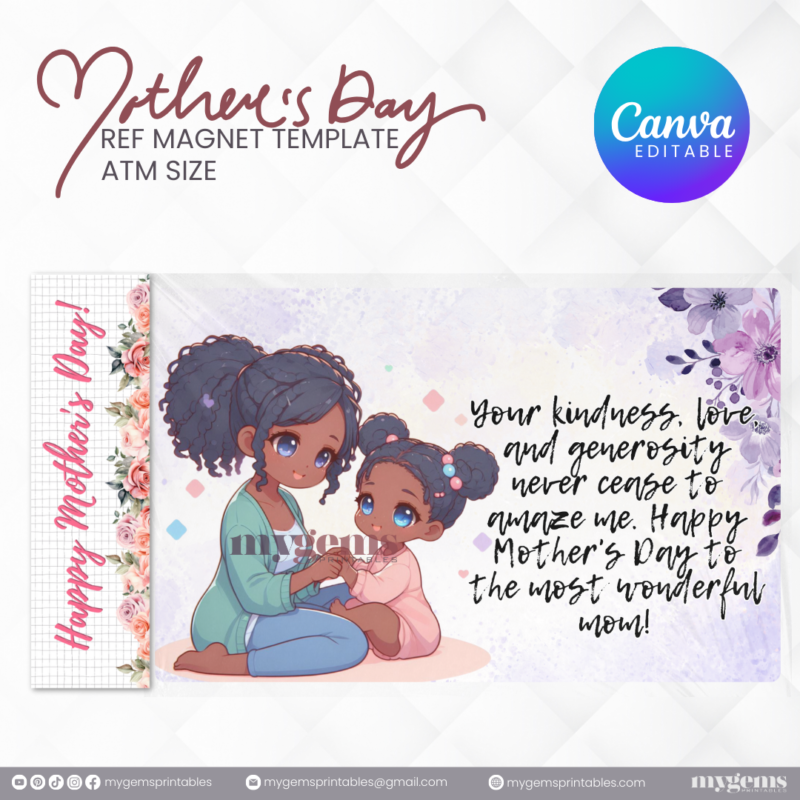 20 Designs | Mother's Day Ref Magnet Template | Canva PRO Editable | Ready to Print - Image 4