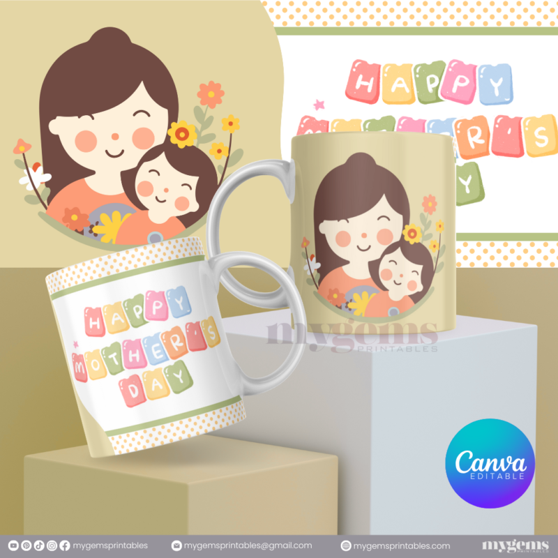 20 Designs | Mother's Day Mug Design Template 11oz | Canva Editable | Ready to Print - Image 21