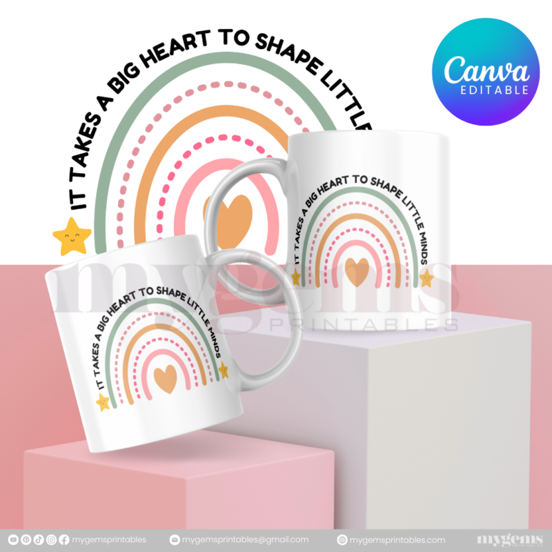30 Designs | Teacher's Day Mug Design Template  | Canva Editable - Image 25