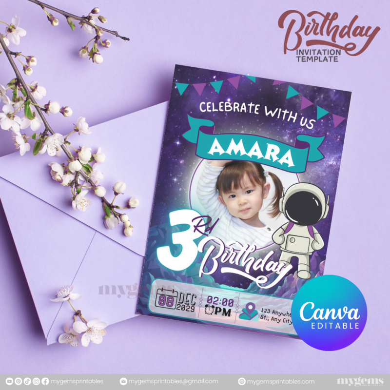15 Designs | Birthday Invitation Template | Canva PRO Editble - Image 3