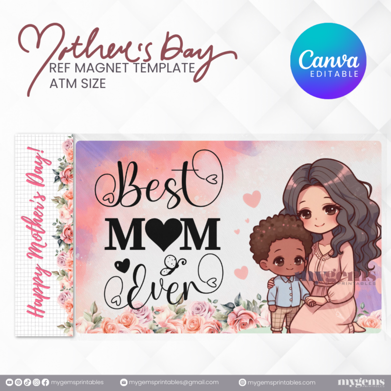 20 Designs | Mother's Day Ref Magnet Template | Canva PRO Editable | Ready to Print - Image 5