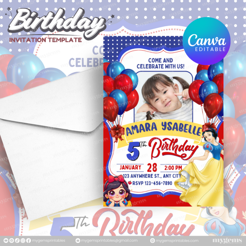 51 Designs | Cartoon-Anime-Chibi Themed Birthday Invitation Template | Canva Editable - Image 19