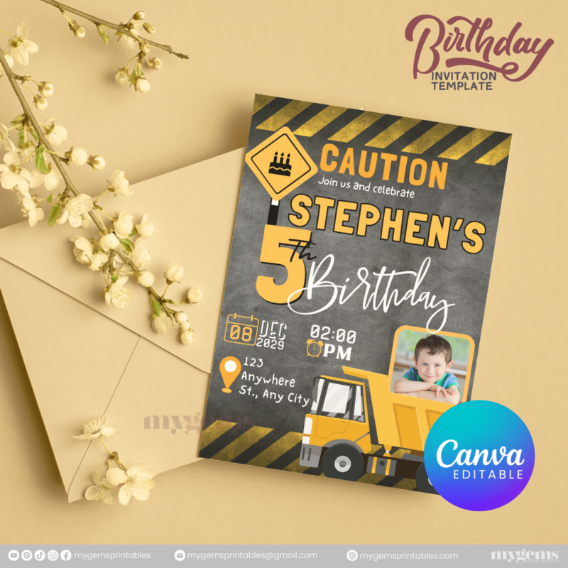 15 Designs | Birthday Invitation Template | Canva PRO Editble - Image 4