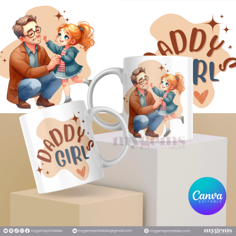 20 Designs | Father's Day Mug Design Template 11oz | Canva Editable | Ready to Print - Image 8