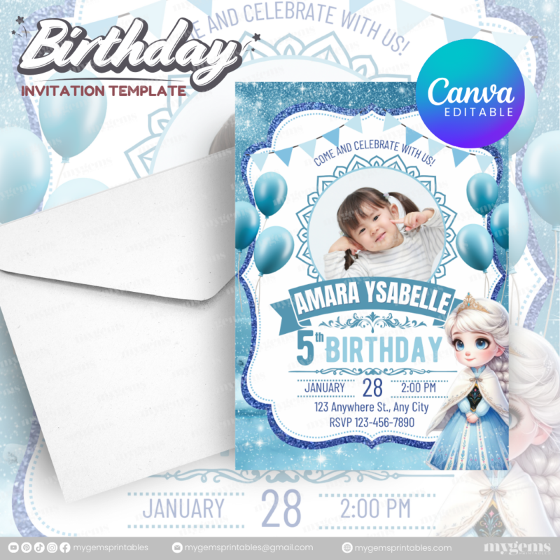 51 Designs | Cartoon-Anime-Chibi Themed Birthday Invitation Template | Canva Editable - Image 18