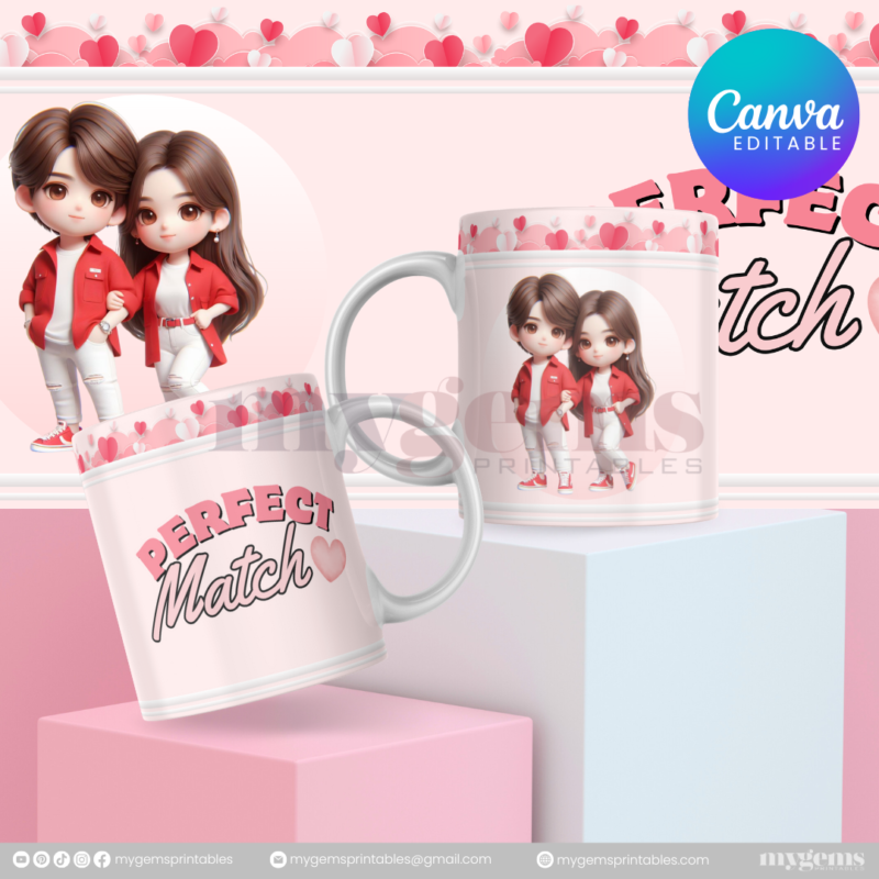 20+ Designs | Valentine Mug Design Template 11oz | Canva PRO Editble - Image 14