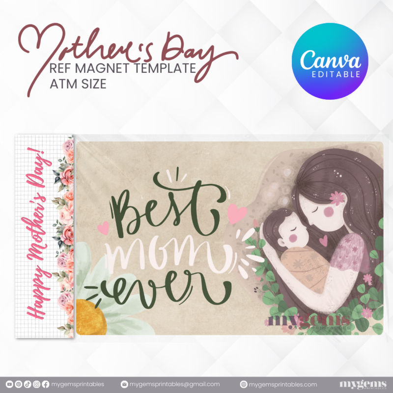 20 Designs | Mother's Day Ref Magnet Template | Canva PRO Editable | Ready to Print - Image 7