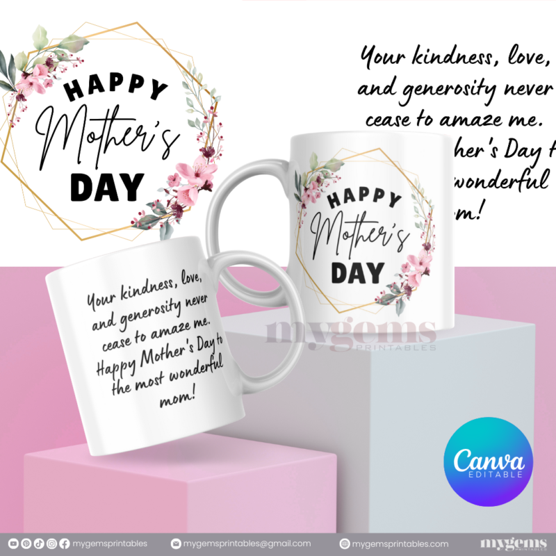 20 Designs | Mother's Day Mug Design Template 11oz | Canva Editable | Ready to Print - Image 4