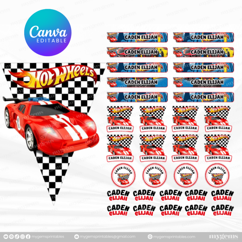 60+ Designs | Name Sticker Template | Ready-To-Print | Canva Editable - Image 49