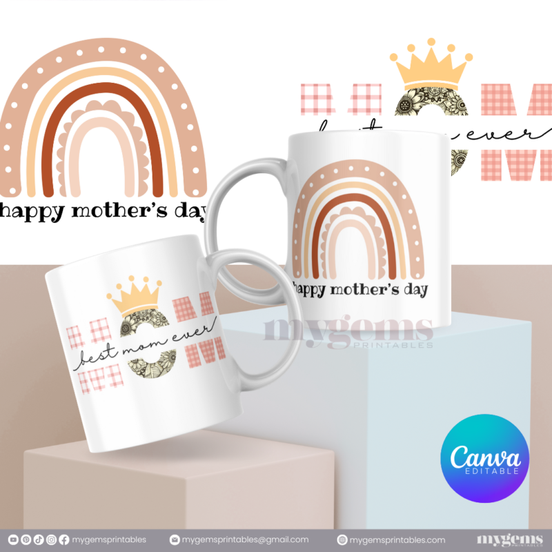 20 Designs | Mother's Day Mug Design Template 11oz | Canva Editable | Ready to Print - Image 5
