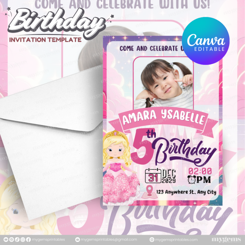 51 Designs | Cartoon-Anime-Chibi Themed Birthday Invitation Template | Canva Editable - Image 16