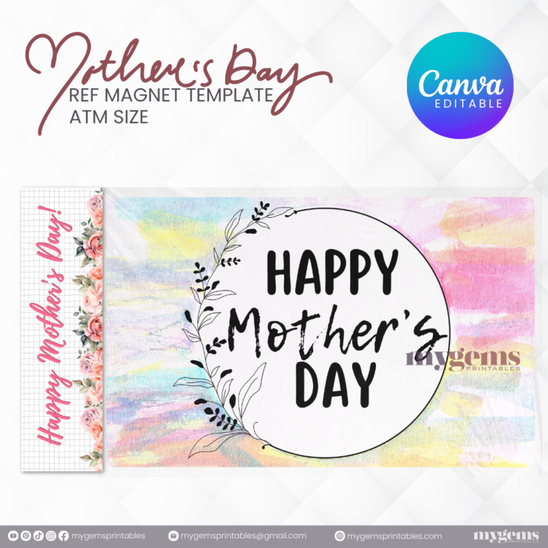 20 Designs | Mother's Day Ref Magnet Template | Canva PRO Editable | Ready to Print - Image 9
