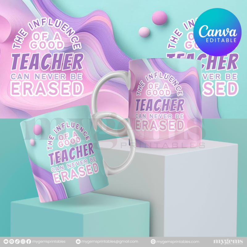 30 Designs | Teacher's Day Mug Design Template  | Canva Editable - Image 30