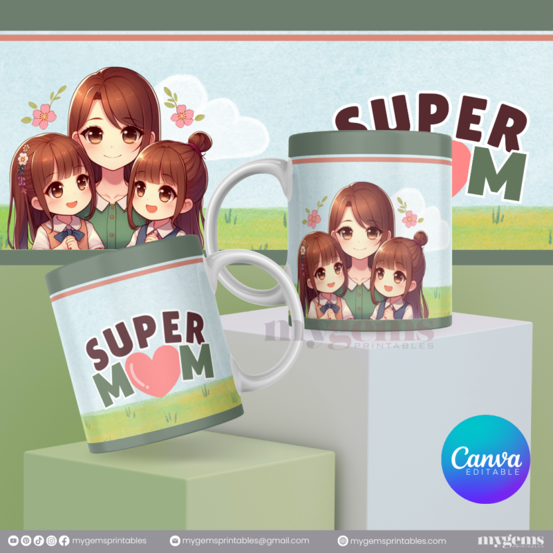 20 Designs | Mother's Day Mug Design Template 11oz | Canva Editable | Ready to Print - Image 7