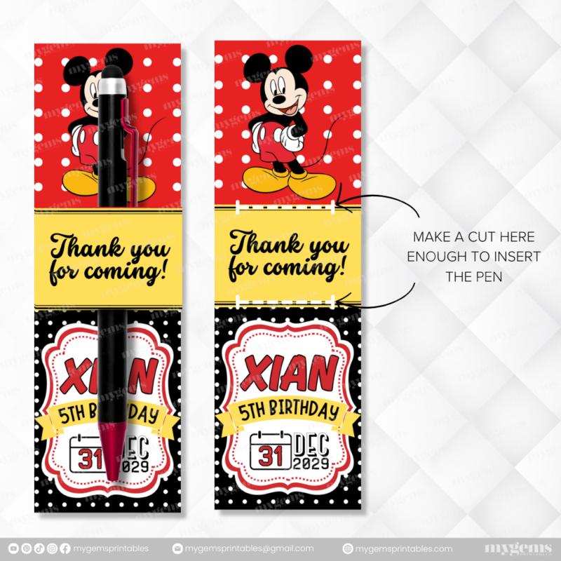 40 Designs | Cartoon-Anime-Chibi Themed Birthday Pen Sleeve Template | Canva Editable - Image 2