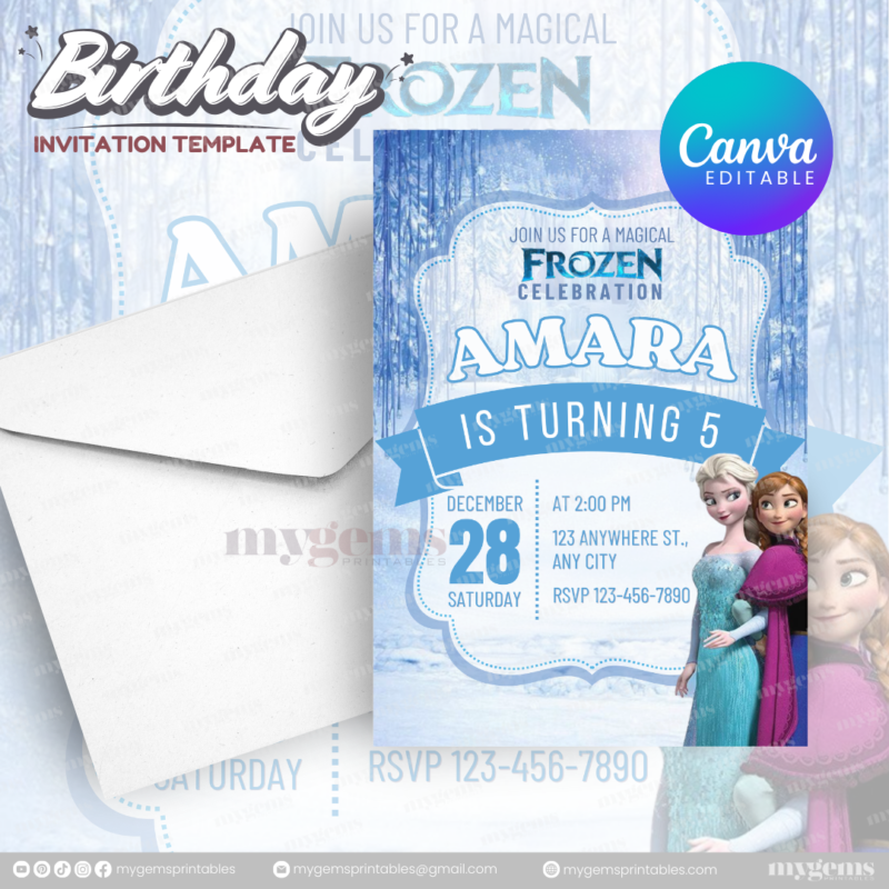 51 Designs | Cartoon-Anime-Chibi Themed Birthday Invitation Template | Canva Editable - Image 4