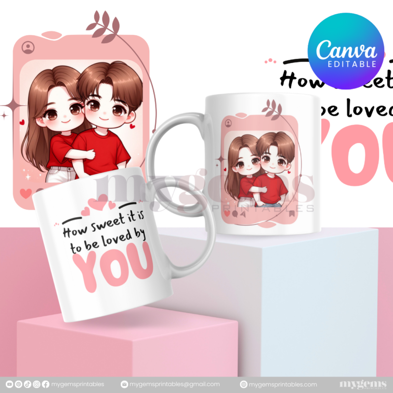 20+ Designs | Valentine Mug Design Template 11oz | Canva PRO Editble - Image 28