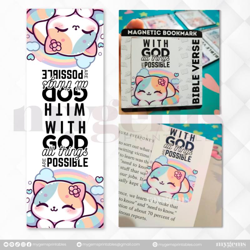 30 Designs | Bible Verse Magnetic Bookmark Template  | Canva Editable - Image 2