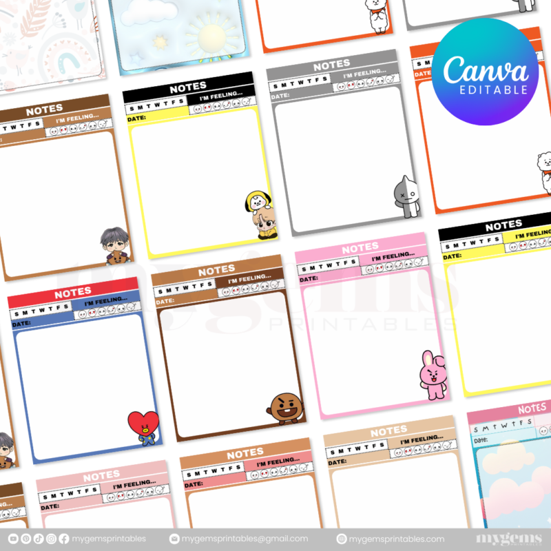 140+ Designs | Notepad Template (5.4 X 7 INCHES)  | Canva PRO Editable - Image 4