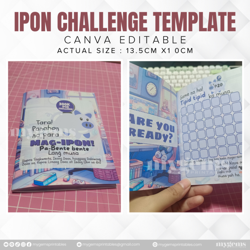 10 Designs | Ipon Challenge Template  | Canva Editable - Image 2