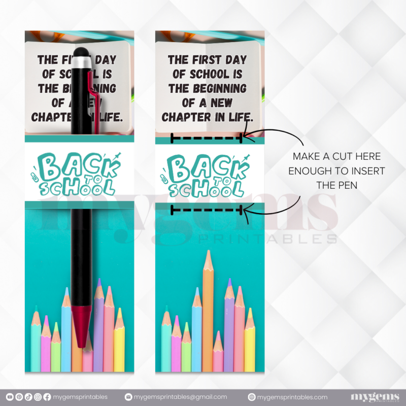 20 Designs | Back to School Pen Sleeve Template | Canva Editable | Ready to Print - Image 2