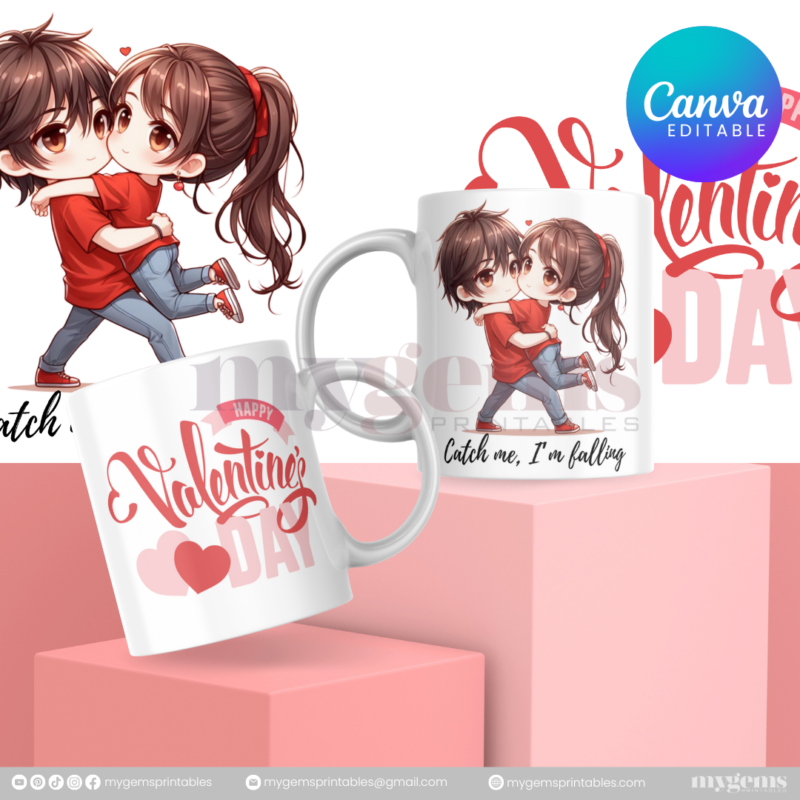 20+ Designs | Valentine Mug Design Template 11oz | Canva PRO Editble - Image 3