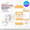 30 Designs | Teacher's Day Mug Design & Mug Holder Template Bundle  | Canva Editable - Image 7
