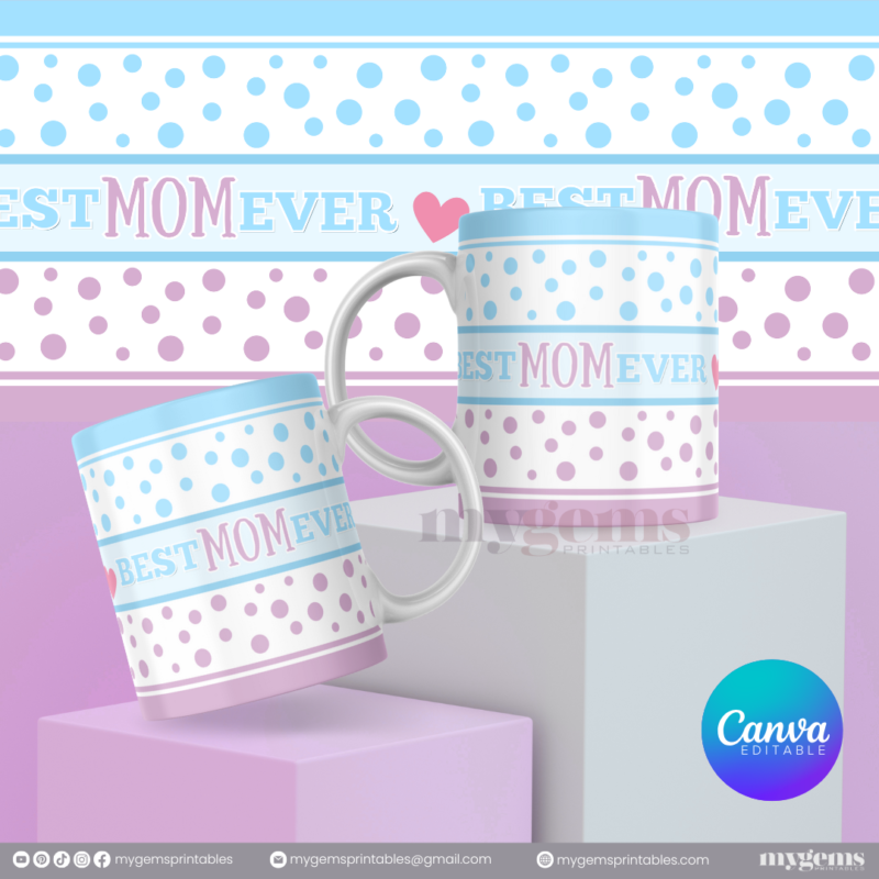 20 Designs | Mother's Day Mug Design Template 11oz | Canva Editable | Ready to Print - Image 8