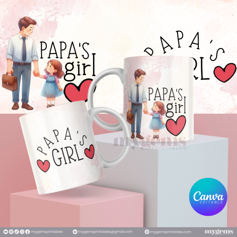 20 Designs | Father's Day Mug Design Template 11oz | Canva Editable | Ready to Print - Image 19