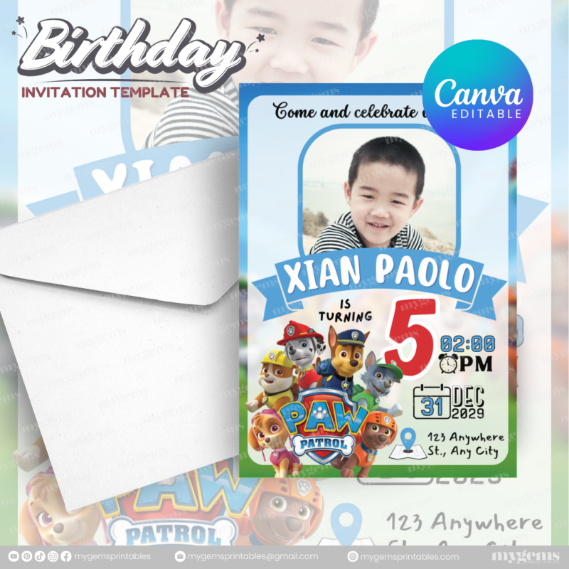 51 Designs | Cartoon-Anime-Chibi Themed Birthday Invitation Template | Canva Editable - Image 13