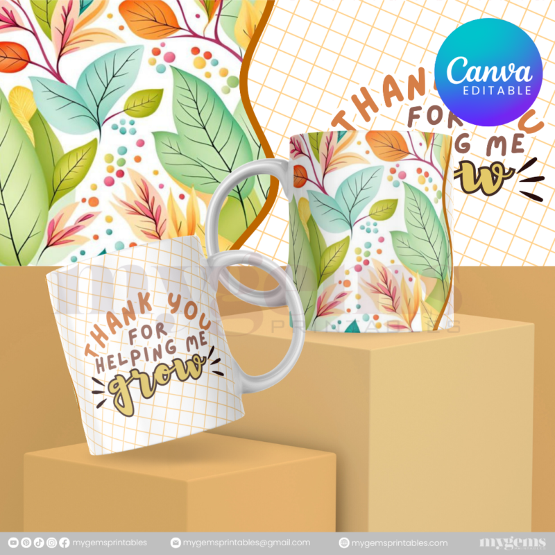 30 Designs | Teacher's Day Mug Design Template  | Canva Editable - Image 5