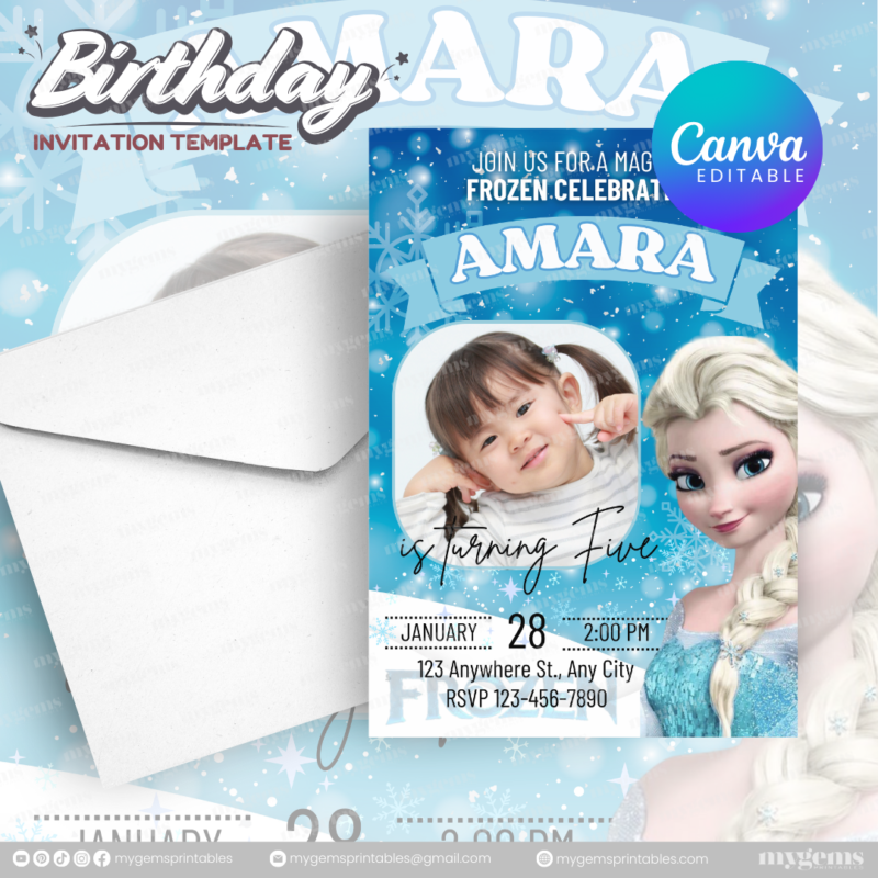 51 Designs | Cartoon-Anime-Chibi Themed Birthday Invitation Template | Canva Editable - Image 3