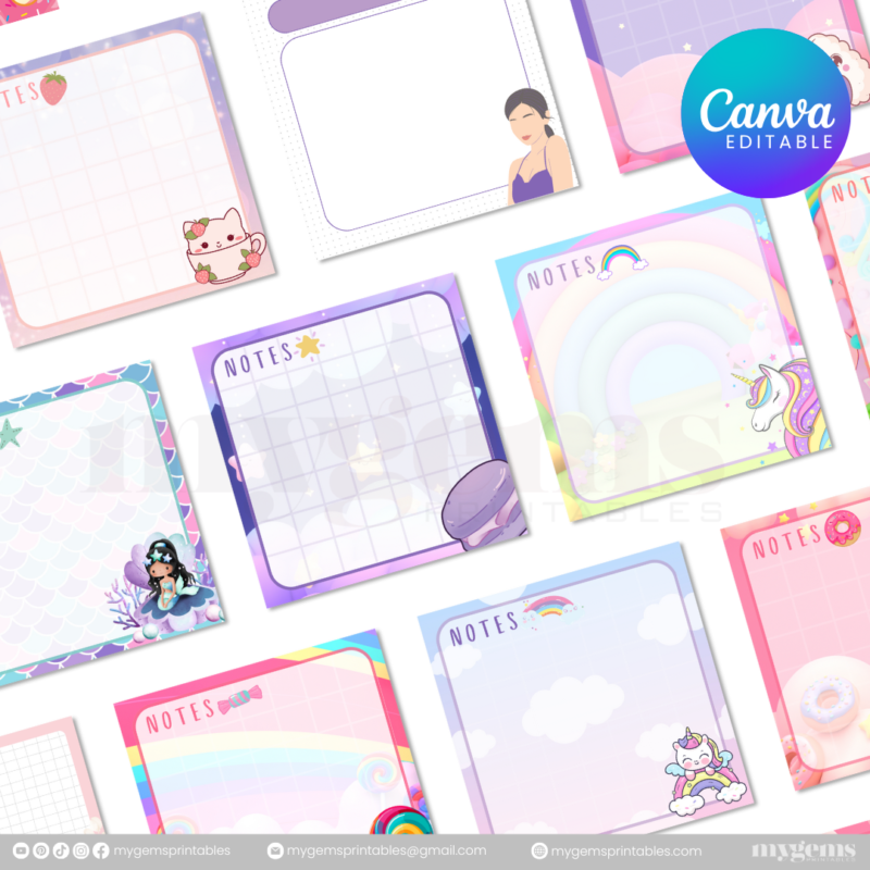 100 Designs | Notepad Template (3.5 X 3.5 INCHES)  | Canva PRO Editable - Image 5