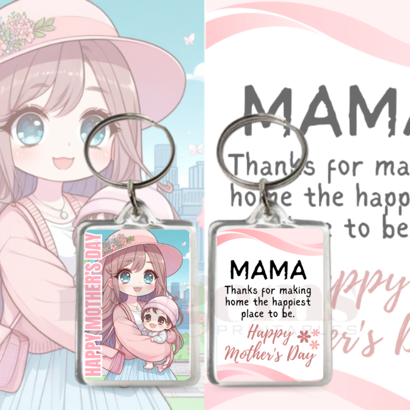 30+ Designs | Mother's Day Keychain Template | Canva Editable | Ready to Print - Image 2