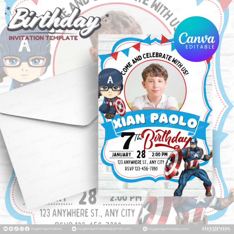 51 Designs | Cartoon-Anime-Chibi Themed Birthday Invitation Template | Canva Editable - Image 40