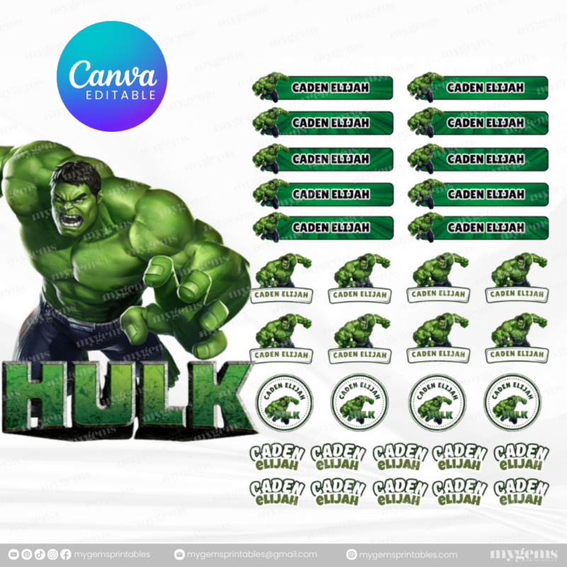 60+ Designs | Name Sticker Template | Ready-To-Print | Canva Editable - Image 37