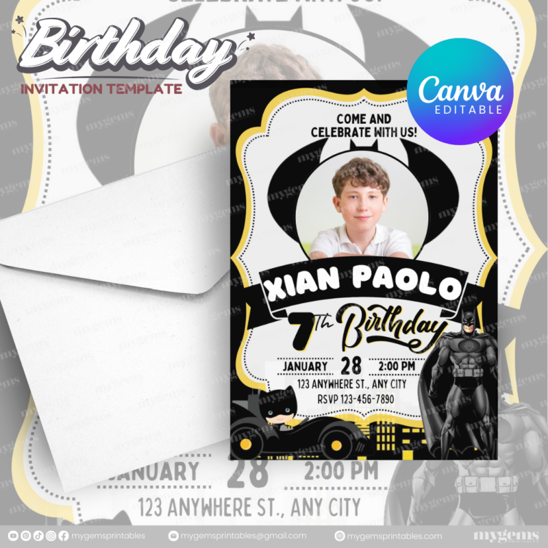 51 Designs | Cartoon-Anime-Chibi Themed Birthday Invitation Template | Canva Editable - Image 37