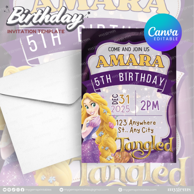 51 Designs | Cartoon-Anime-Chibi Themed Birthday Invitation Template | Canva Editable - Image 2