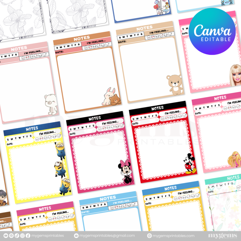 140+ Designs | Notepad Template (5.4 X 7 INCHES)  | Canva PRO Editable - Image 6