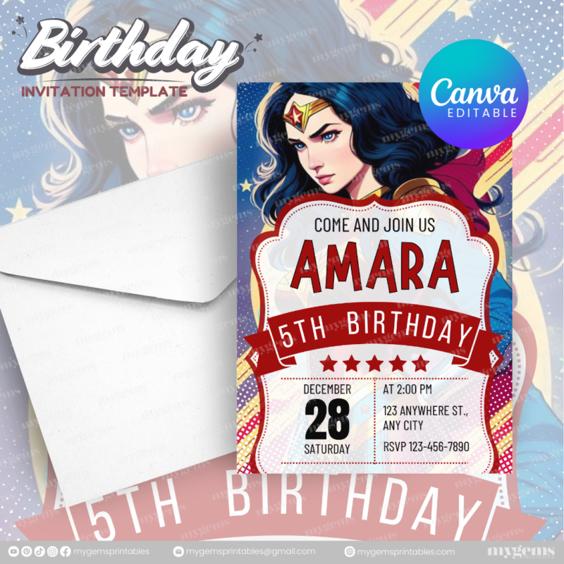 51 Designs | Cartoon-Anime-Chibi Themed Birthday Invitation Template | Canva Editable - Image 34