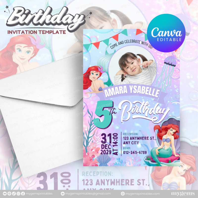 51 Designs | Cartoon-Anime-Chibi Themed Birthday Invitation Template | Canva Editable - Image 52