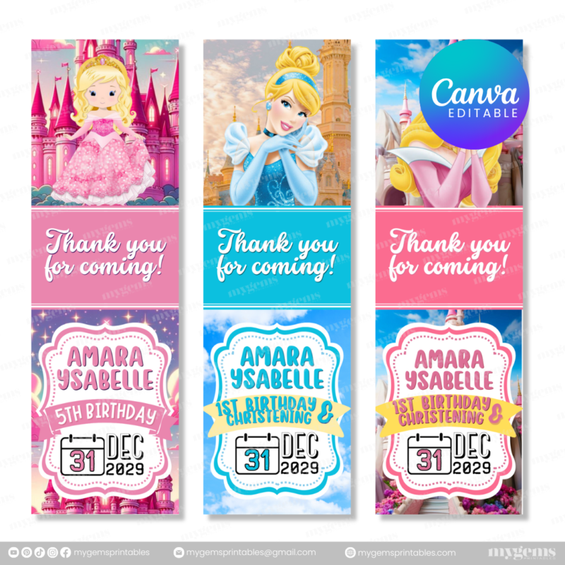 40 Designs | Cartoon-Anime-Chibi Themed Birthday Pen Sleeve Template | Canva Editable - Image 8
