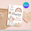 20+ Designs | Christening Invitation Template | Canva PRO Editable - Image 4